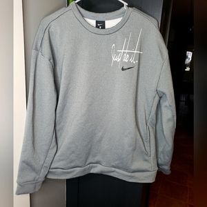 Nike womens just do it crewneck sweatshirt grey size medium
